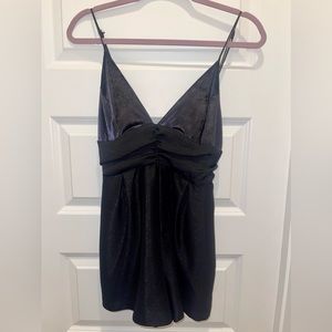Free people black Sylkie romper sz 2